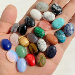 Pedra natural Oval Cabochão Beads Quartzo Cristal Tigre Olho Loose Beads Fit DIY Anel Jóias Fazendo Colar 13x18mm 18x25mm