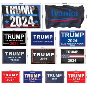 Ny 2024 U.S. Presidential Campaign Trump Flag 90 * 150cm Donald Trump Val Banner Flagga 2022 3 * 5ft Hem Garden Yard Flaggor