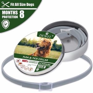 Benepaw anti -tick colar cão de colarinho 8 meses Protectão Pet à prova d'água Ajuste Ajuste pequeno Acessórios médios grandes Y200515