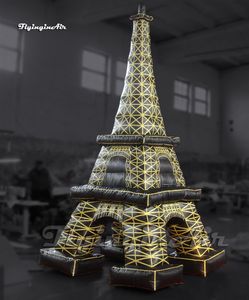 Customized Inflatable Replica Of Eiffel Tower 5m Height Simulated Air Blow Up Artistic Building For Park Decoration