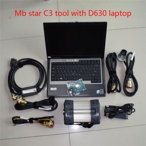 MB Star C3 Diagnostic Scan Tool HDD Xentry DAS EPC med bärbar dator D630 GB RAM PC Multi Language redo att använda års garanti