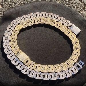 Mens Iced Out Chains Halsband av hög kvalitet guld kubansk länkkedja mode hiphop halsband smycken