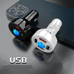 Автомобильный USB Charger Quick Charge 3.0 Universal 38W Быстрая зарядка в автомобиле 4 Port Mobile Phone Adapter для Samsung S10 iPhone 11 7