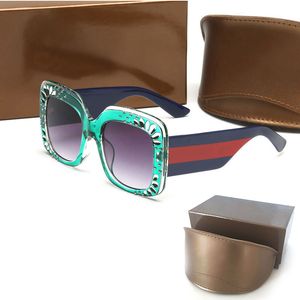 Hochwertige Damen-Sonnenbrille, luxuriöse Herren-Sonnenbrille, UV-Schutz, Herren-Designer-Brille, Farbverlauf, Metallscharnier, modische Damenbrille mit Boxen, Glitzer2009 3862