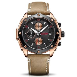 Chronograph Crrju Men Quartz Watches Simple Fashion Casual Dress rostfritt stål Klockor 30 m daglig vattentät datum Relogio Wristwatchesl1