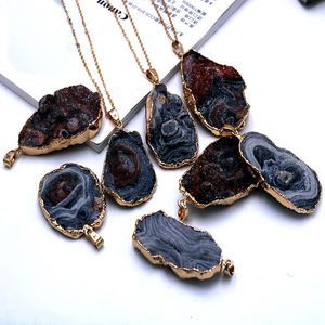 Pendant Necklaces Natural Onyx Crystal Tooth Drop With Phnom Penh Jewellery Making DIY Necklace Earring Sweater Chain Jewelry Accessories