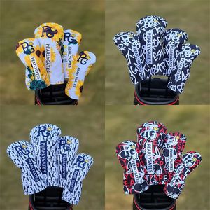 PG Wood Iron Headcovers Cover per cancelli perlati per driver Fairway Hybrid Woods Ferri da golf Set di protezioni per mazze da golf 220705