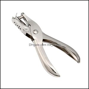 Andra handverktyg Metal Single Hole Paper Puncher Plier School Office Punc DHZLP