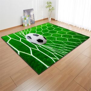 3d Football Basketball Carpet Rugs Sala de estar Quarto macio Espalhar os tapetes redondos para o carpete anti-deslizamento do quarto das crianças C1227-1 T200111