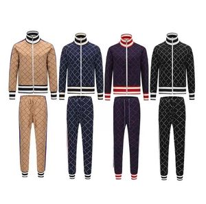 Högkvalitativa mens tracksuit två stycken uppsättningar jackor hoodie byxor med bokstäver mode stil vår höst outwear sport set tracksuits jacka toppar kostymer