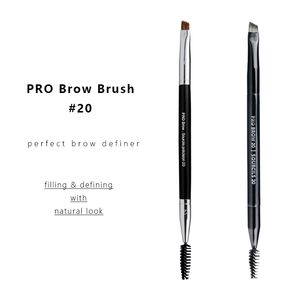 PRO Eye Brow Makeup Brush # 20 Eye Liner a doppia estremità Brow Definer Cosmetici Strumenti di bellezza
