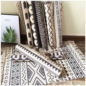 Carpets Cotton Tassel Home Weave Welcome Foot Pad Bedroom Study Room Floor Rugs Prayer Mattress For Living