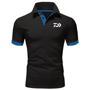 Zomer Mannen Korte Mouw Polo Shirt Mode Revers Business Casual Social Shirt Hoge Kwaliteit Eenvoudige Mannen Polo Shirt Navy 220620