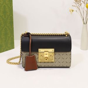 Kette Tasche Frauen Handtasche Geldbörse Echtes Leder Schulter Umhängetaschen Biene Brieftasche Mode Geprägte Alte Blumen Buchstaben Qualität Metallic Key Lock Beutel Fabrik