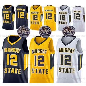 Nikivip Ja Morant Murray State Basketball Jersey Racers University 1 Zion Williamson 12 College Mens cucita