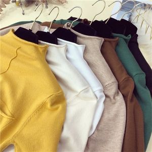 Half sleeve tops women knitted sweater half turtleneck short sleeve pullover 9colors spring and summer new arrival 200924