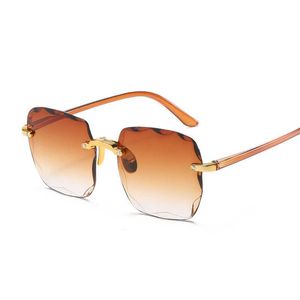 Vintage Große Quadratische Sonnenbrille Frauen Mode Retro Sonnenbrille Weibliche Marke Designer Gradienten Rosa Randlose Luxus 2022 Brillen