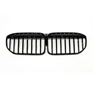 1 PC New Car Styling Hood Grille Grille para BMW 7 Série G12 MP Estilo Black Mesh Grill Black 1 Slat Line ABS Front Air Ing Grille 20 15-in