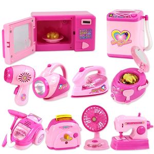 Mini Size Household Appliances Kitchen Toys Children Pretend Play Kitchen Accessories Toy Toaster Cooker Toys for Girls 220725
