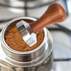 51 mm5m58 mm Espresso MAVEMAPER ALUMINIUM Coffee Distributeur Niveaus Gereedschap Boon Press Hamer met houten handgreep voor Baristal