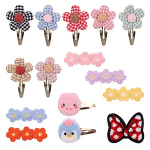 Bebê grampos de cabelo barrettes crianças girassol forma dos desenhos animados borboleta barrette criança bb hairpins clippers meninas headwear acessórios de cabelo yl2320