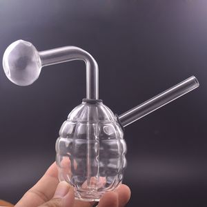 Großhandel Grenade Design Glas Ölbrenner Rohre zum Rauchen von Wasser Dab Rig Bongs Rohr Dropshipping akzeptiert