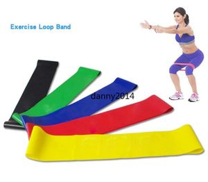 5PCS 600 * 50mm Resistens Rubber Loop Exercise Bands Set Fitness Styrketräning Gym Yogautrustning Elastiska band med bärväska
