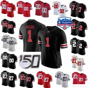 NCAA Ohio State Buckeyes College koszulki piłkarskie dziecięce młodzieżowe Justin Fields Jersey Chase Young Haskins Jr. Elliott Eddie George szyte na zamówienie