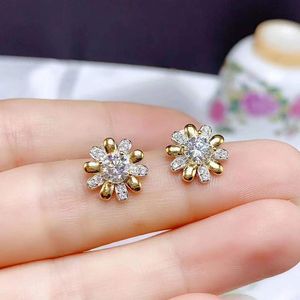 Stud Trendy Sterling Silver Carat D Color VVS1 USA Moissanite Daisy Earrings Pass Diamond With Gra Birthday Gift