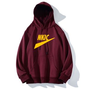 High Quality Brand Hoodies Men Sweatshirts 3D Letters Printing Fleece Oversized Wine red Hoodie Fashion Hip Hop Streetwear Sweatshirt