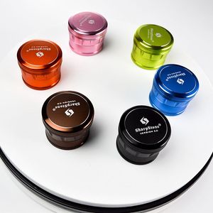 Sharpstone Herb Malder Röker tillbehör med unika logotyp Multifärger 63mm diameter Aluminiumlegering för glasbongar