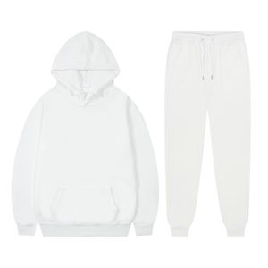 Tute da uomo Felpa con cappuccio 2022 Set di abbigliamento sportivo casual da donna da uomo Tinta unita Pantaloni pullover Autunno e inverno Moda da uomo