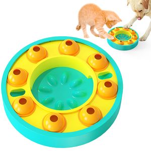 Hundpusselleksaker Slow Feeder Bowl Interaktiv Hundleksak Valp IQ Stimulering Treat Träning Mat Dispensera Cat Toyss Rolig matning WH0636