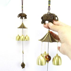 Decorative Objects & Figurines 40%Retro Elephant Metal Wind Chimes Anti-Rust Bells Courtyard Garden Outdoor Decoration Hanging Window Balcon