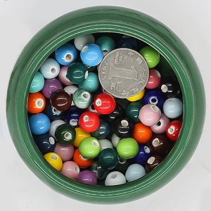 10 mm makaronowe ceramiczne okrągłe rozrzucone kalionki koraliki DIY Ozdób Akcesoria
