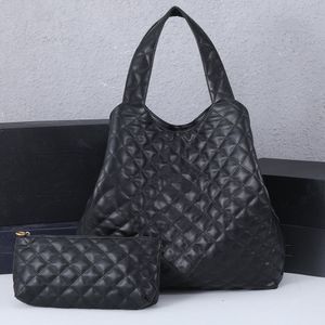 Fashion Shopping Bags Luxury Bag Genuine Leather Check Women Handbag Designer shoulder Tote Top quality Large Beach bags luxurys travel Crossbody Purses Black