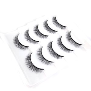 Natural Short Eyelashes 5 Pairs 3D Hand made Fake Lashes Makep for Eye