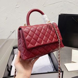 High -quality designer handbaging shoulder chain bag handbag wallet threaded wallet dual letters solid hasp waist square striped female luxury