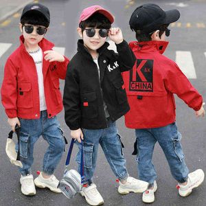 2022 New Spring Boys Coats High Quality Outdoor Sweatshirt For Kids 2-10 Years Old Handsome Children Windbreaker Jacket J220718