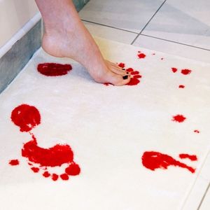 A Blood Bath Mat Footprints Nonslip Creative Carpet Room Products Y200407
