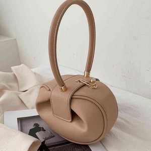 sac a main Luxury Designer Handbag Women Small Round Design Leather Hand Bag For Women 2022 Fashion Bowling Bag Purse Clutches G220422