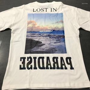 Men's T-Shirts Inside Out Vintage Askyurself T Shirt Men Women Lost In Paradise Colorful Reflective T-Shirt TeeMen's Bles22