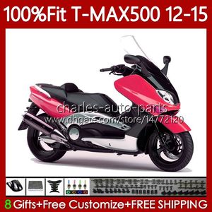 Bodywork OEM para Yamaha Tmax Max 500 max-500 tmax-500 2012 2013 2014 2015 fadas 113no.75 t max500 vermelho preto t-max500 12-15 tmax500 12 13 14 15 Corpo de molde de injeção