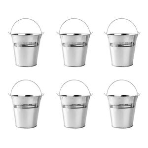 Gift Wrap Metal Tinplate Pails Buckets Mini Tin Bucket Handles Plants Crafts Galvanized Container With Icing French FriesGift