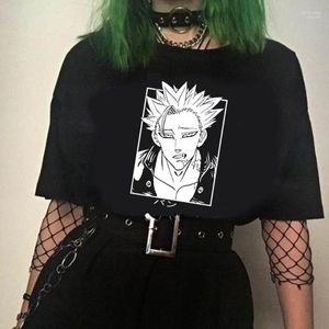 Herr t-shirts de sju dödliga synderna t-shirt för män kort ärm anime manga toppar presentidé mild22