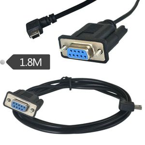 Cavi per computer Connettori Mini USB 2.0 angolato maschio a RS232 DB9 Cavo di prolunga adattatore femmina da 9 pin 6Ft 1,8 mComputer