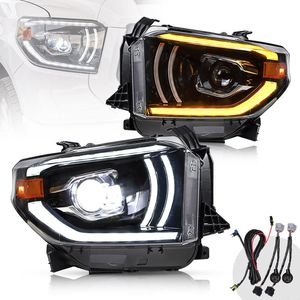 Carro conduziu o farol do farol do freio da névoa Conjunto de iluminação para TOYOTA TUNDRA 2014-2018 Daytime Running Lâmpada Drl Front Lights