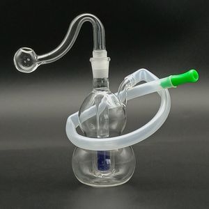 DHL Mini Glass Water Bong Gourd Style Clear Thick Pyrex Smoking Hookah Bongs Oil Burner Dab Rigs Pipe
