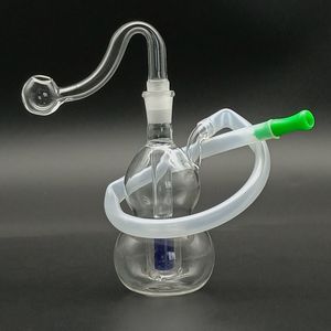 DHL Mini Glass Water Bong Gourd Style Clear Thick Pyrex Fumo Narghilè Bong Bruciatore a nafta Dab Rigs Pipe