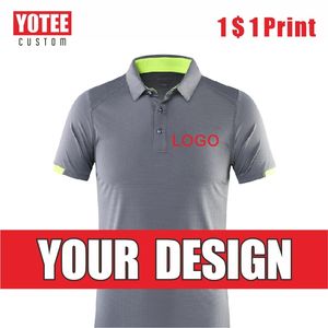 Yoteequick Drying Polo Shirts Polo Men Custom Golf Group個人カスタマイズされた刺繍ユニセックススタイル220524